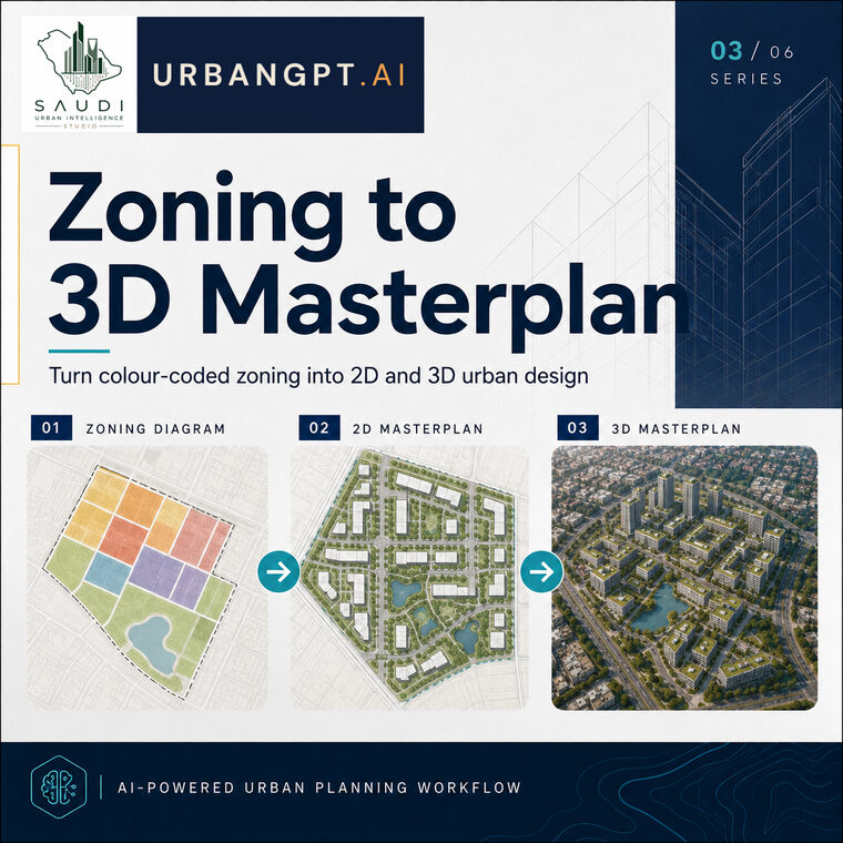 Zoning to 3D Masterplan — turn colour-coded zoning into 2D and 3D urban design