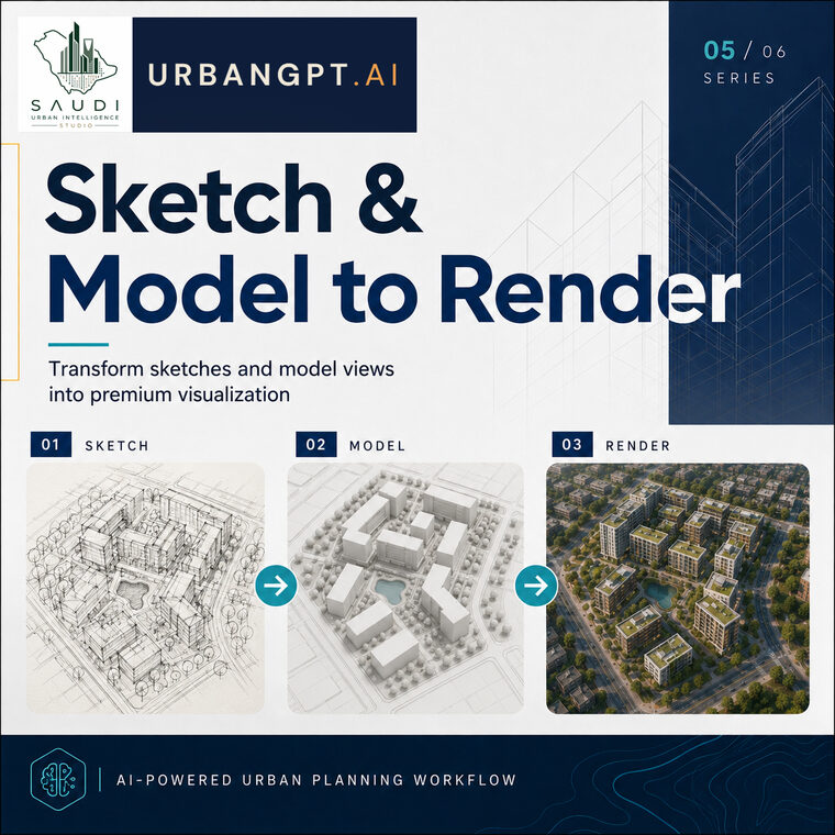 Sketch & Model to Render — transform sketches and model views into premium visualization