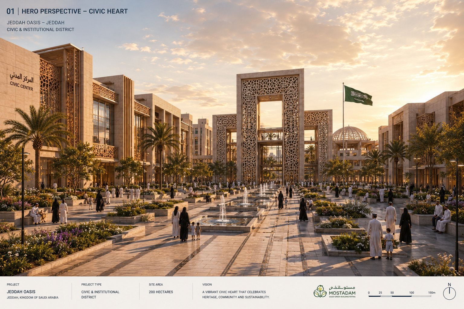 the Kingdom Oasis Civic & Institutional District — Civic Heart