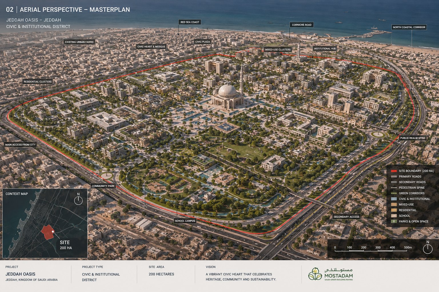 the Kingdom Oasis Civic & Institutional District — District Structure