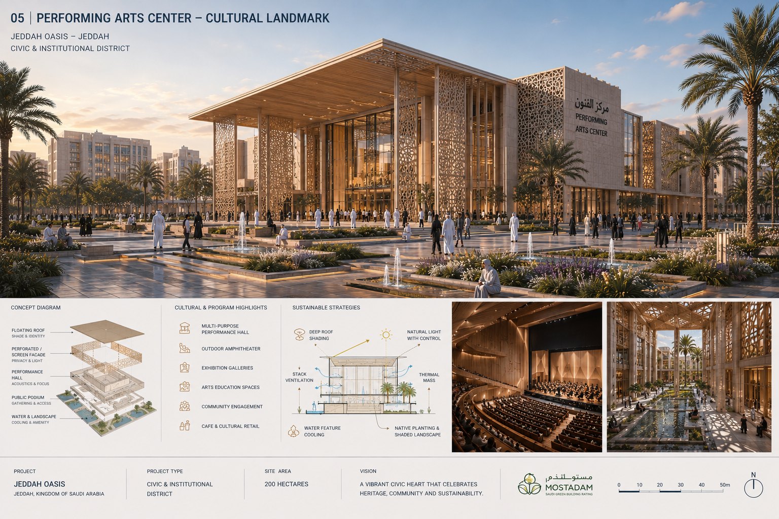 the Kingdom Oasis Civic & Institutional District — Performing Arts Center