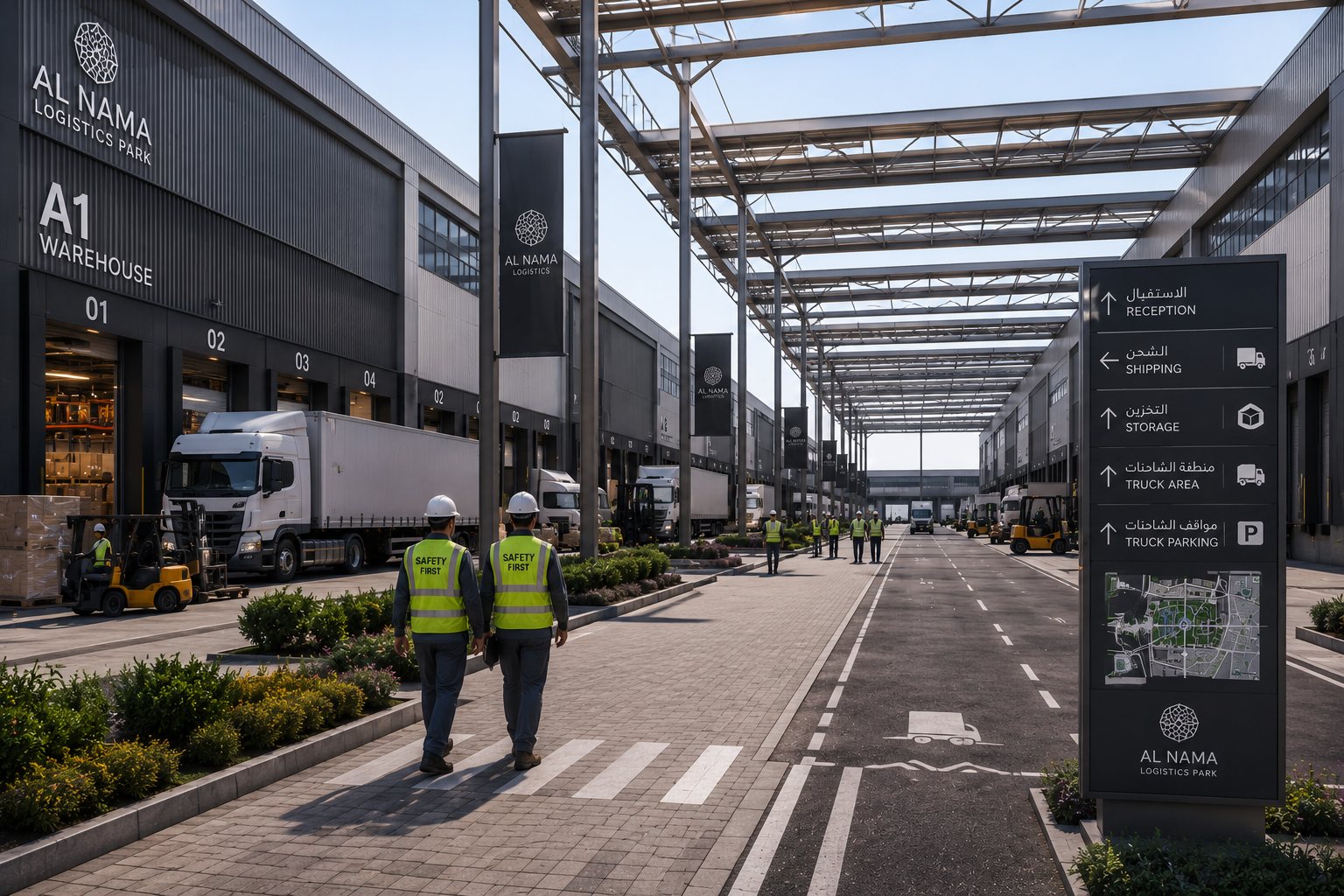 Al Nama Logistics Park — Wayfinding & Worker Welfare