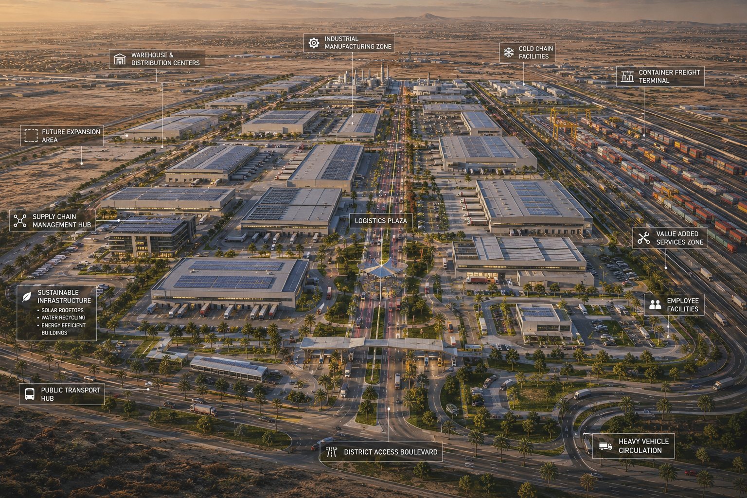 Al Nama Logistics Park — Annotated District Masterplan