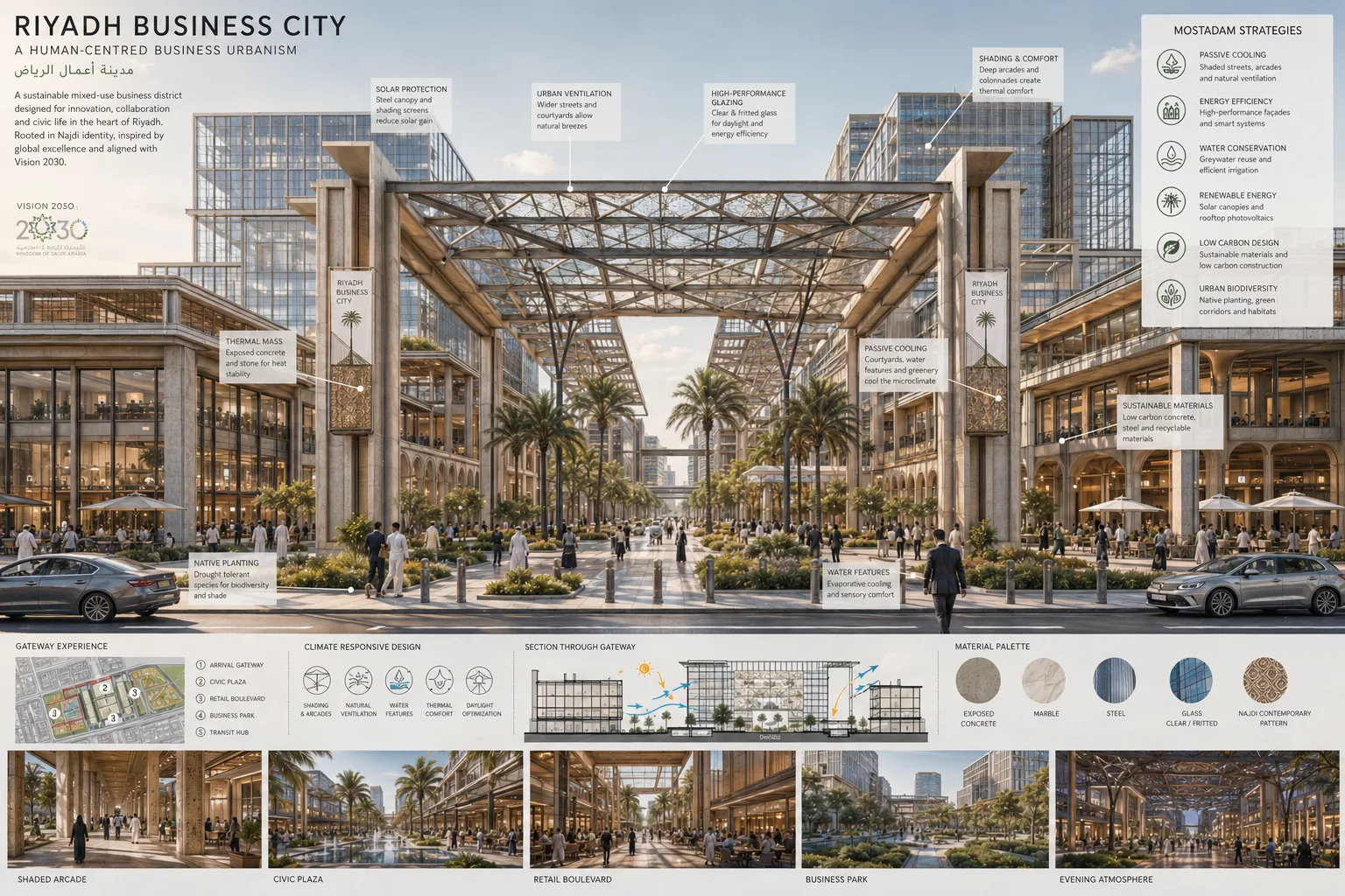 Riyadh Business City — Arrival Gateway & Transit Entrance