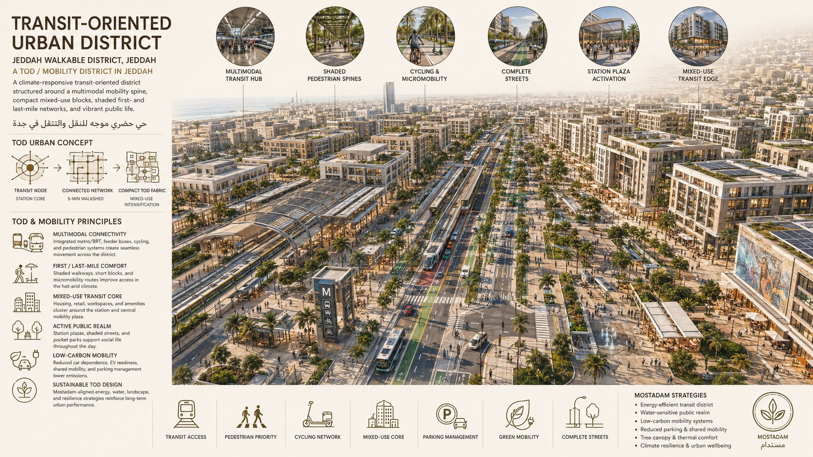 Jeddah TOD District — Transit-Oriented Urban Fabric